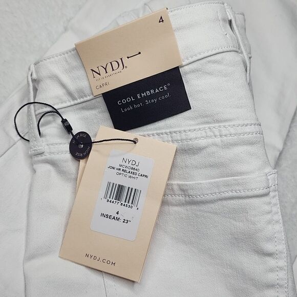 072 NWT NYDJ Joni High Rise Straight Leg Relaxed Fit Carpi Size 4 - Picture 5 of 6